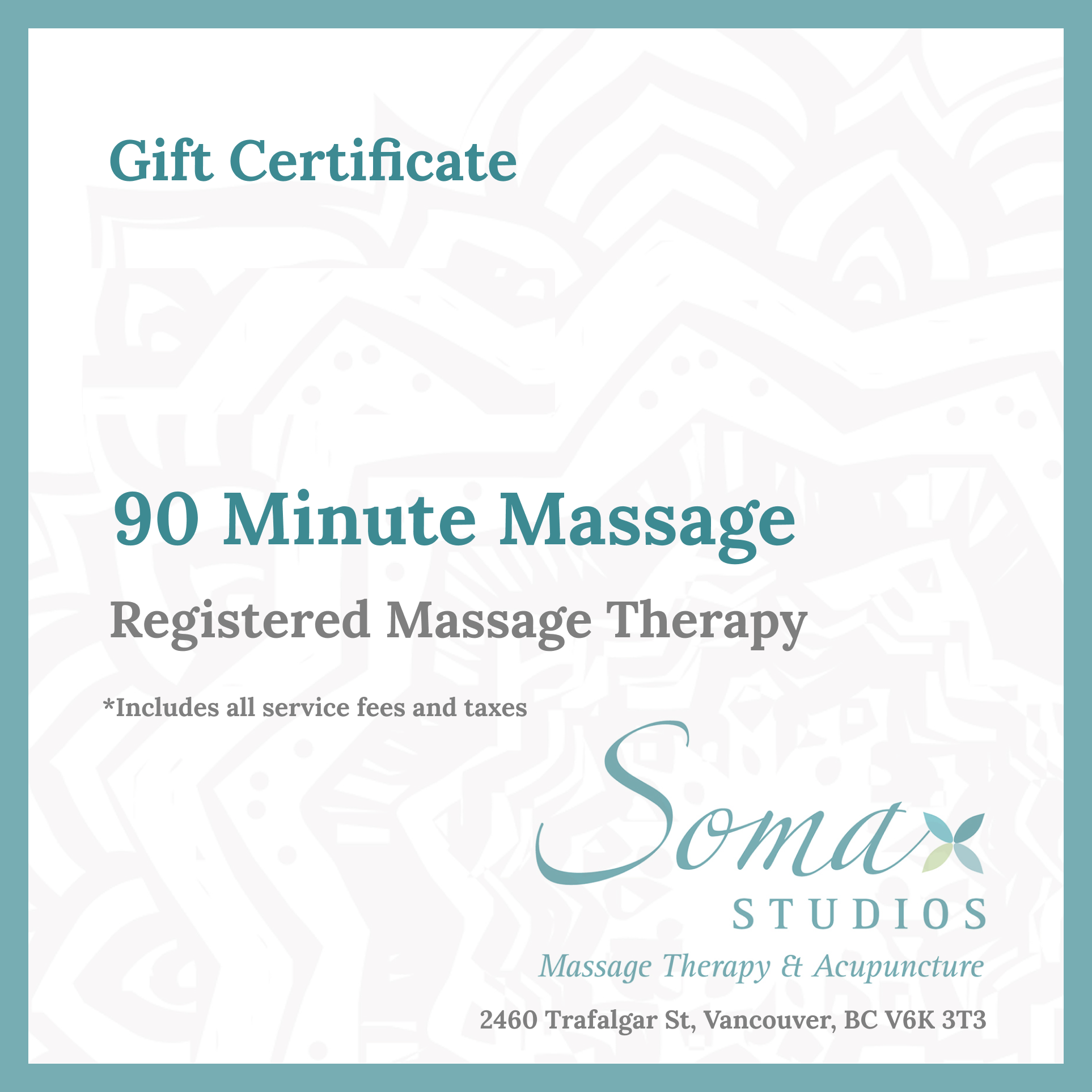 Soma Studio Gift Certificate (90 min treatment)